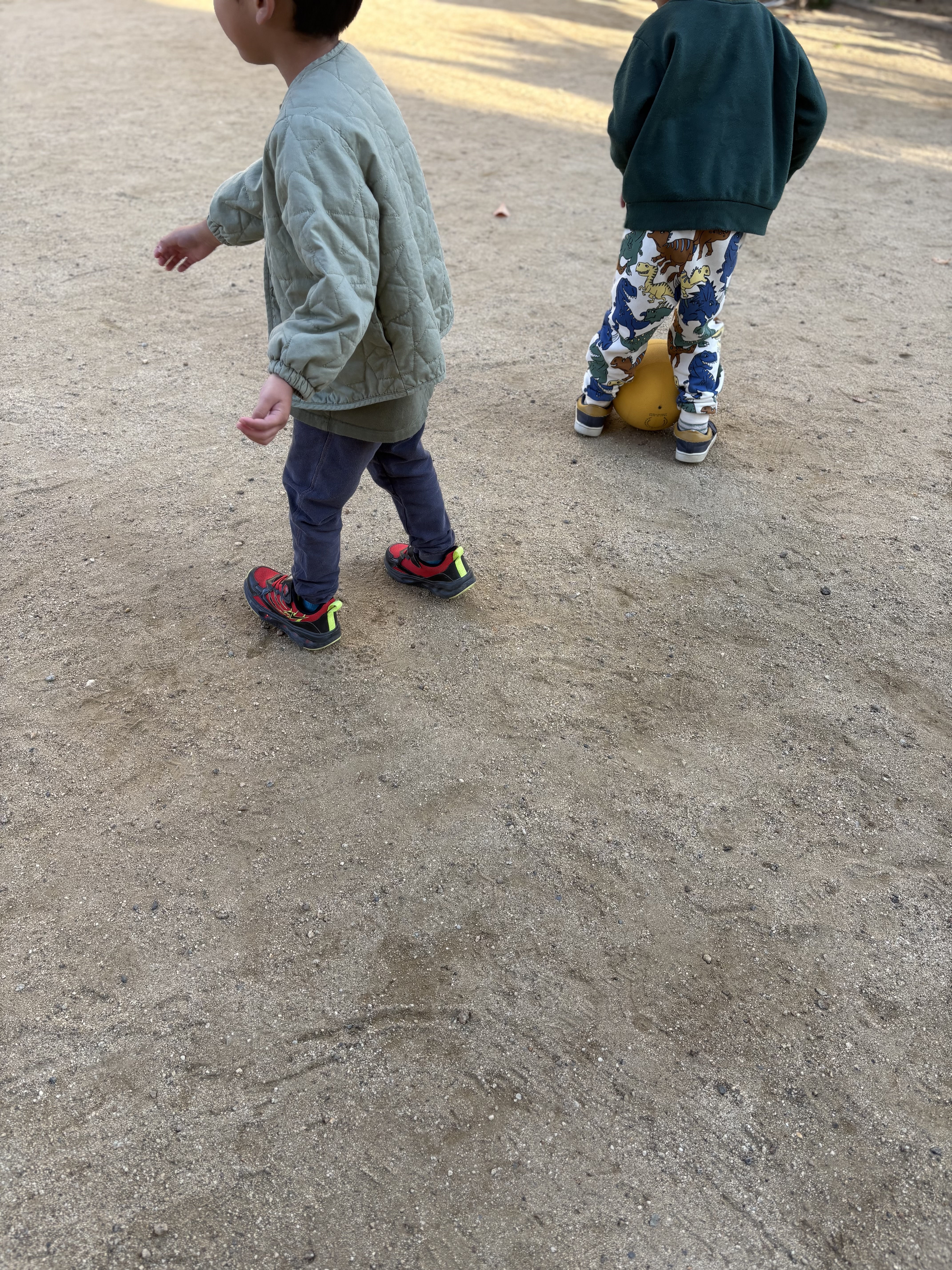 寒くないよーと走り続ける
！！