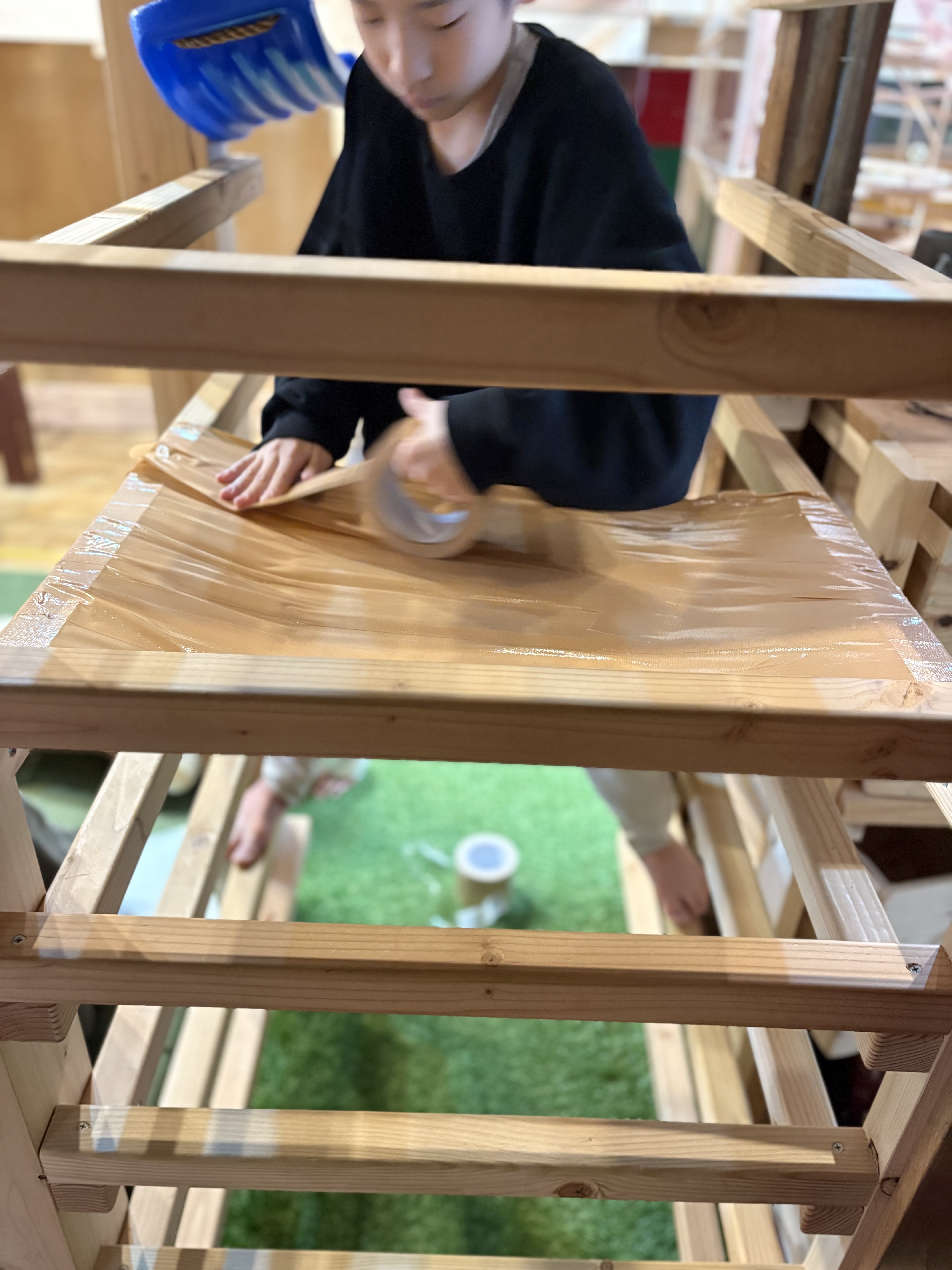 まだまだ、これだと体重が支えられないから、もう少し頑張るぞ。