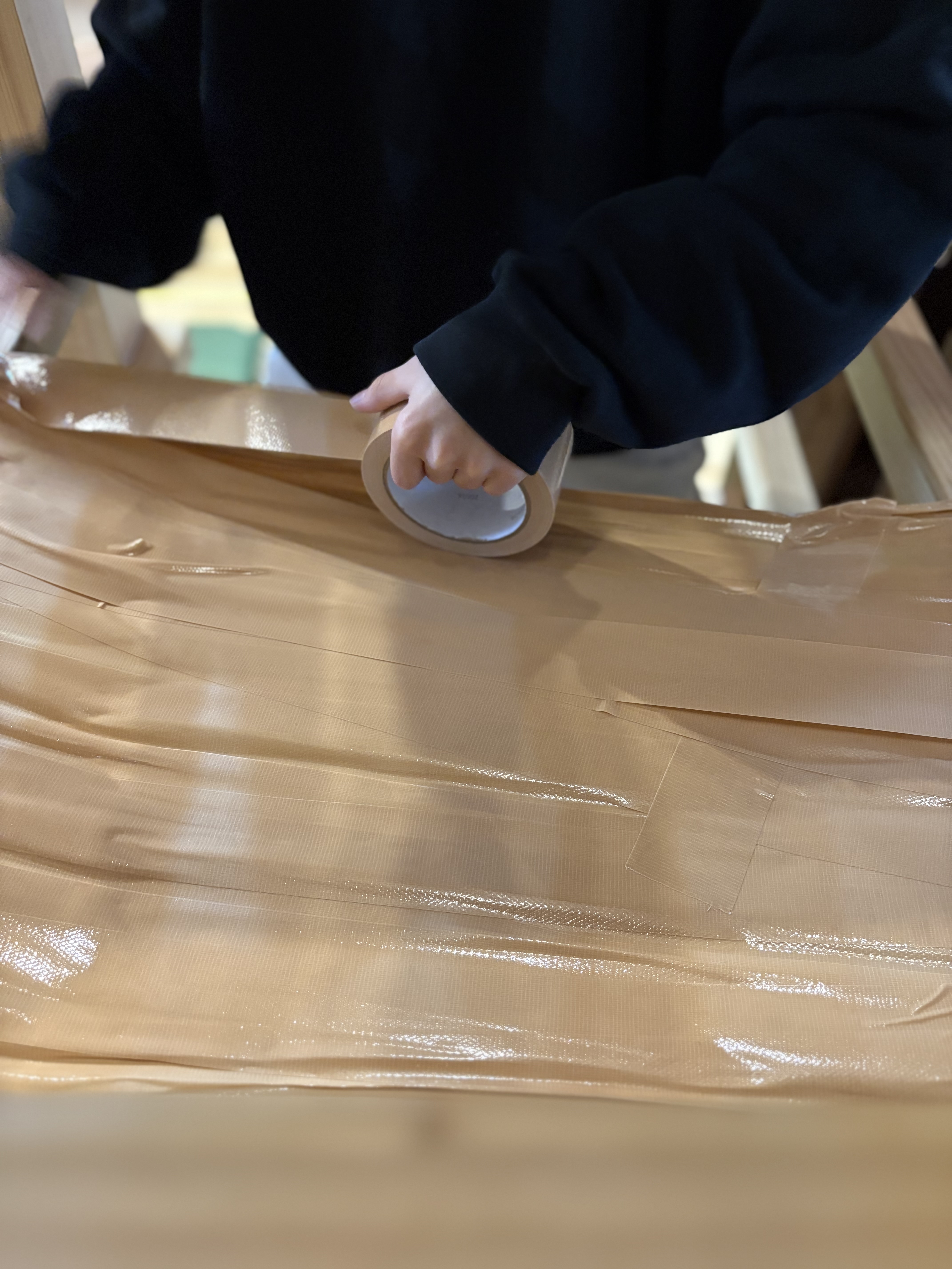 あと少しで完成。みんな驚くだろうなとワクワクさせながら、完成までをイメージして取り組む。