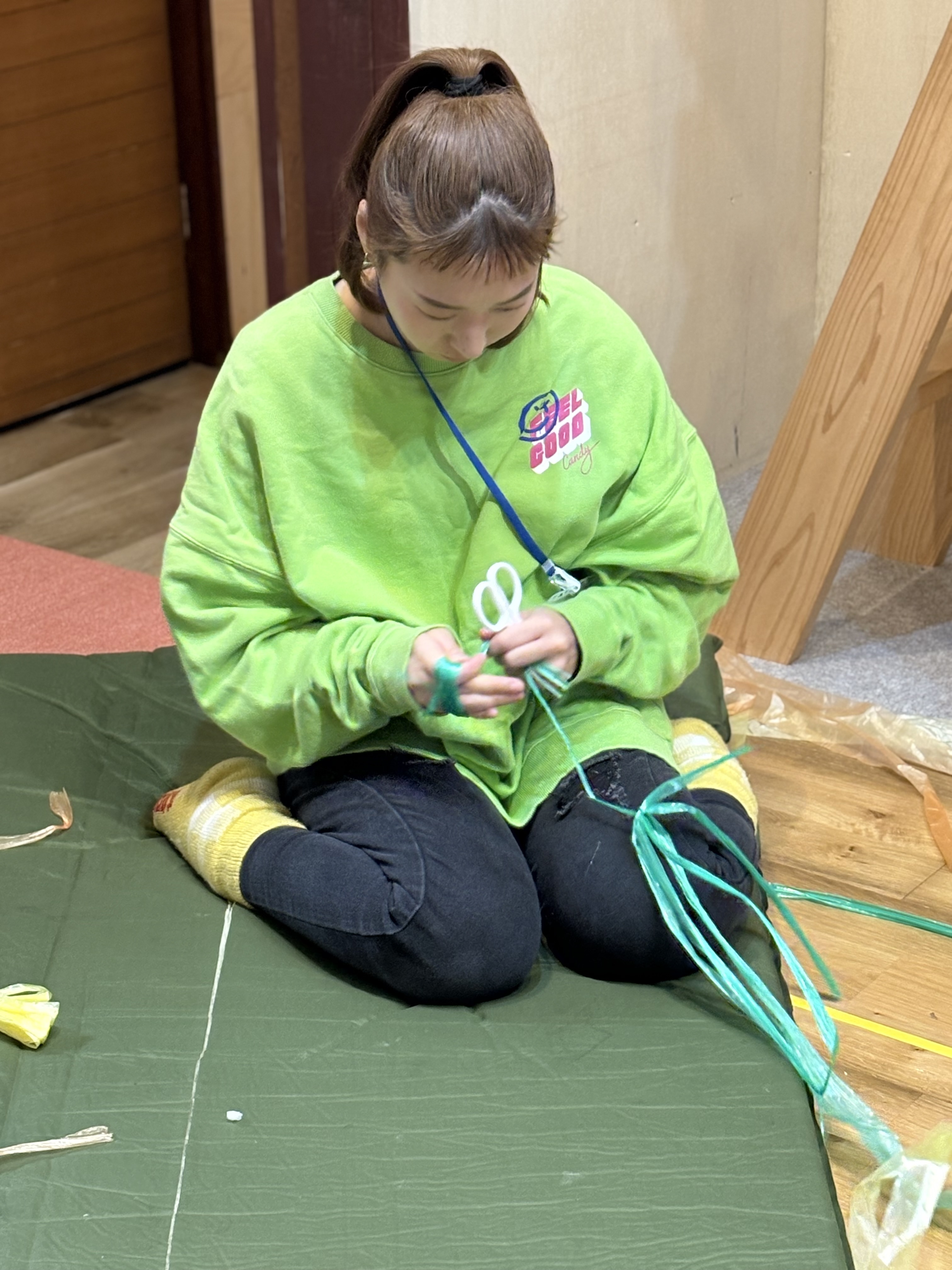 遊び終わってもゴミにせずに、違う遊びもあるよと伝える。