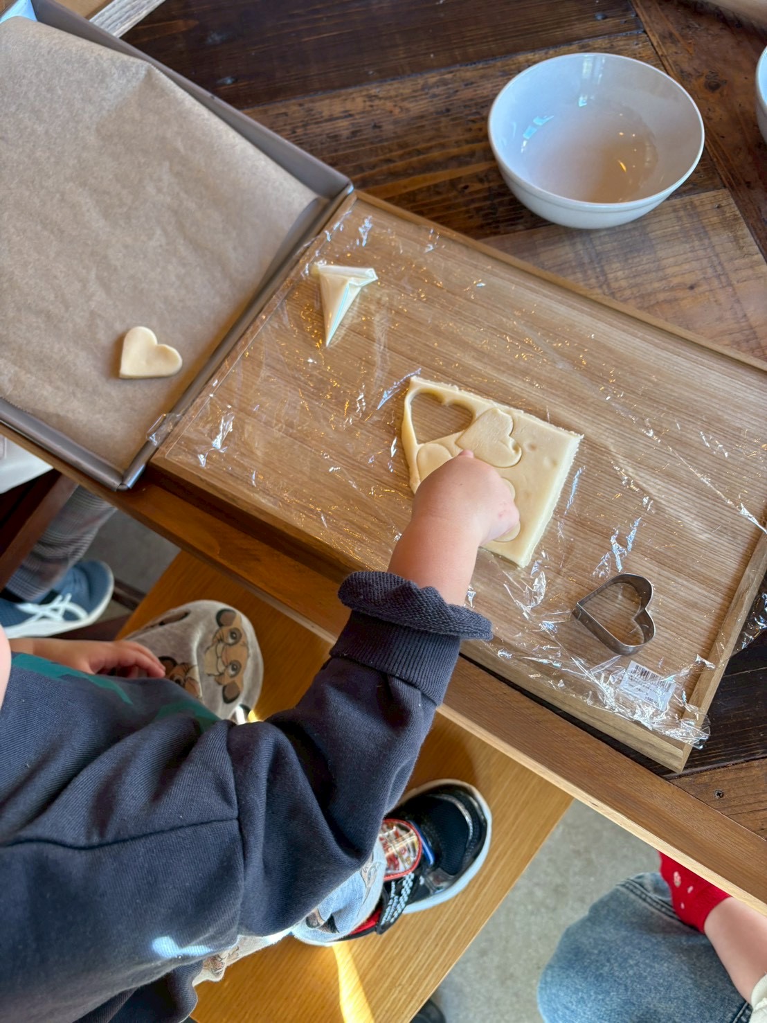 見てみて！！ハートができたと自慢げになる様子。