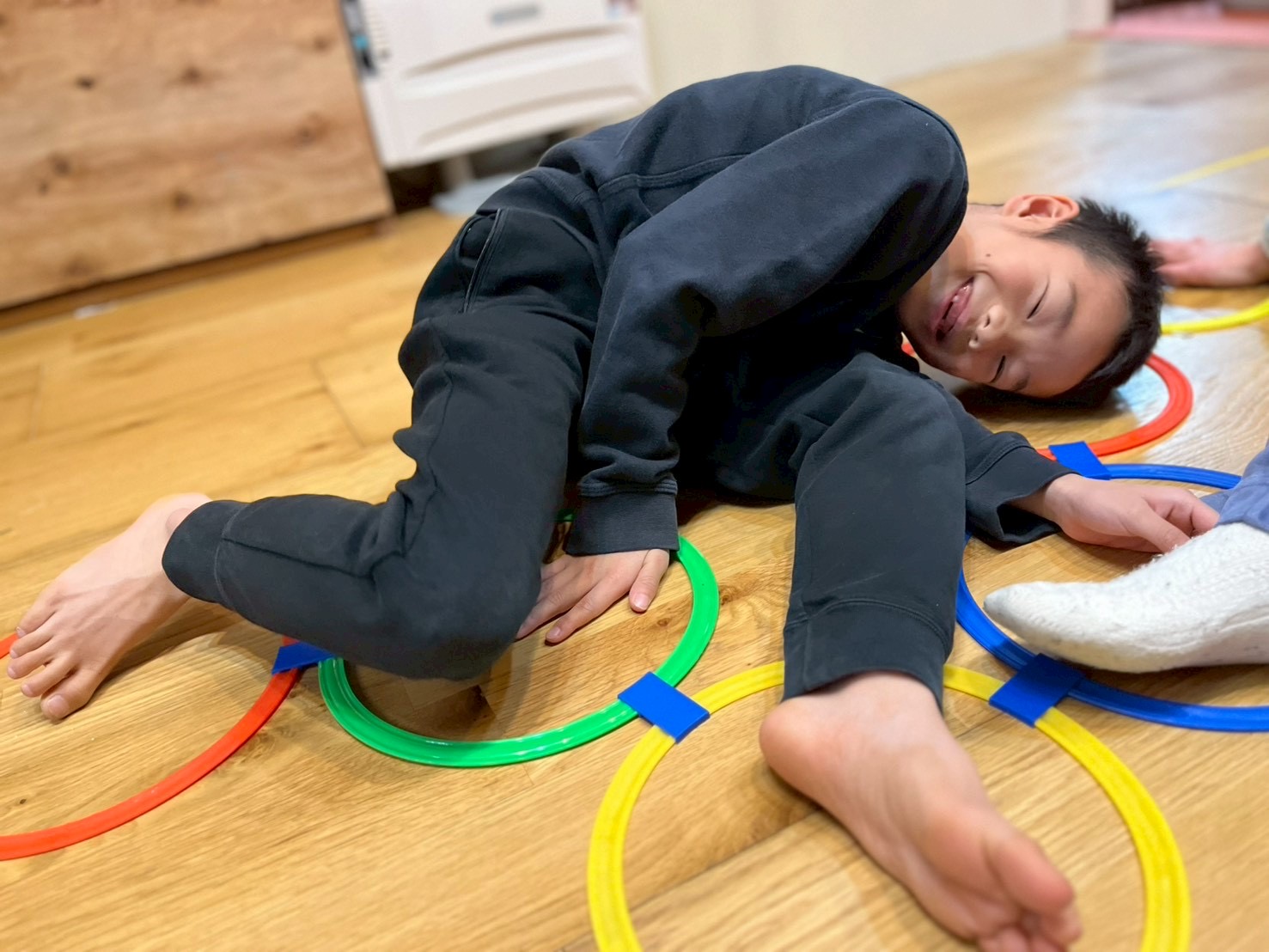 無理だった！！もう一回挑戦するぞと積極的にやる男の子。