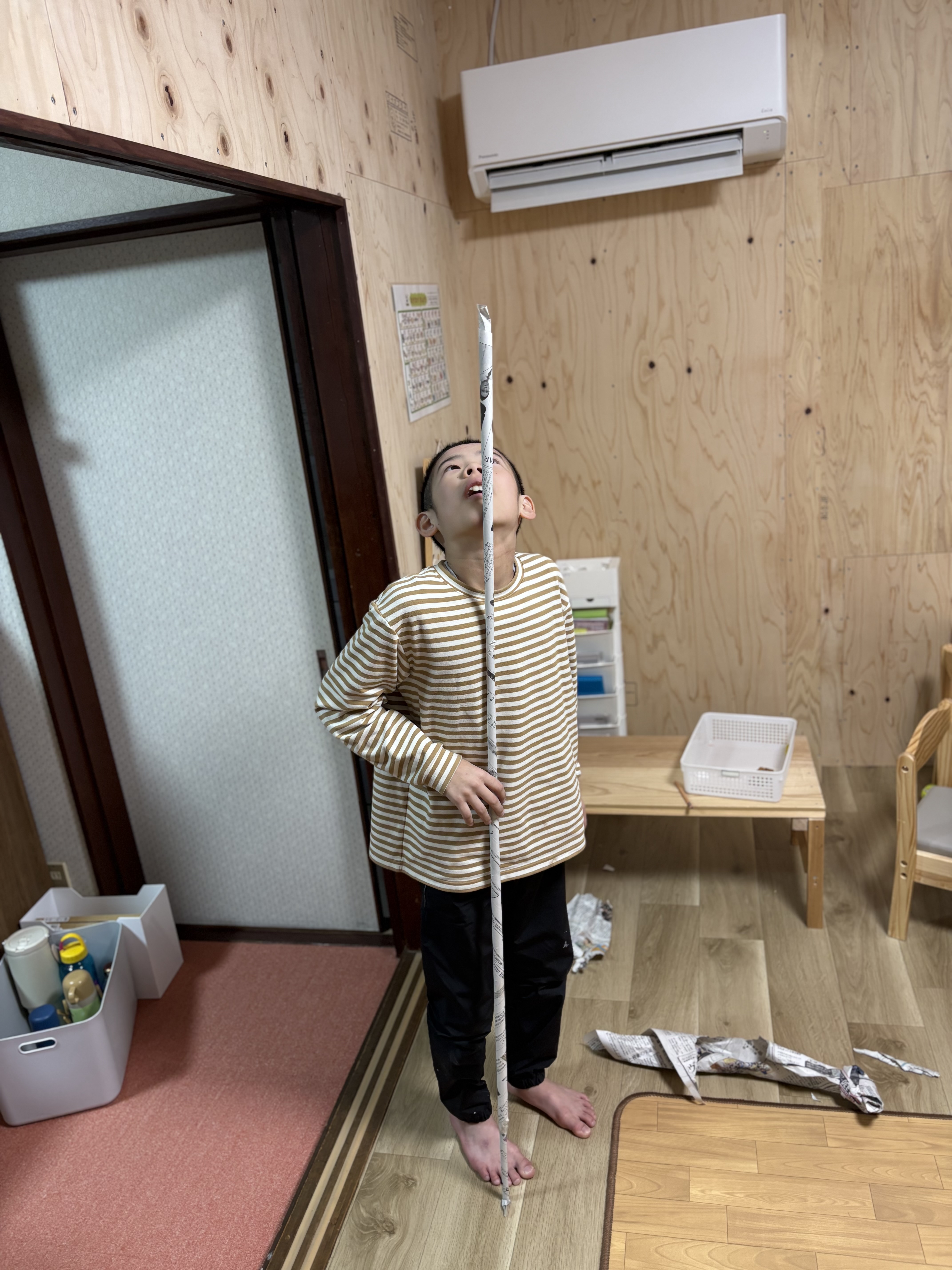 「槍のような、ロング金棒！」

自分の背丈を超えるほど長く繋げた金棒。とにかく「長さ」で勝負する職人のこだわり。