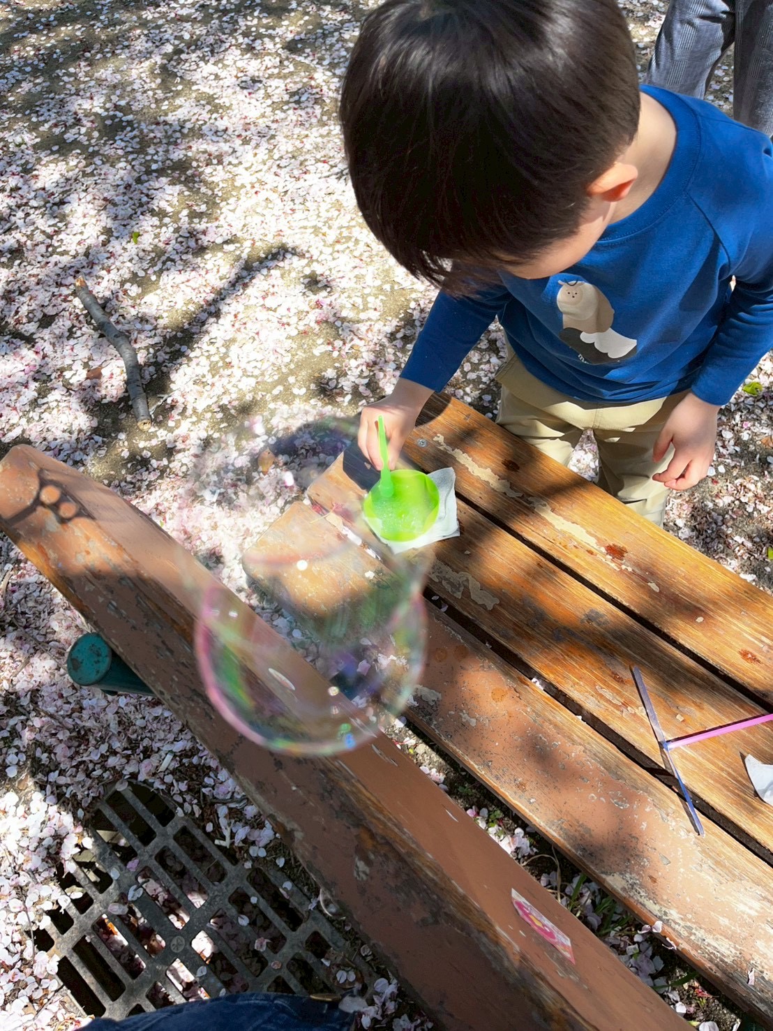 「シャボン玉を、どこまでも追って。」

風に乗って飛ぶシャボン玉を、両手を広げて必死に追いかける躍動感あふれる1枚。