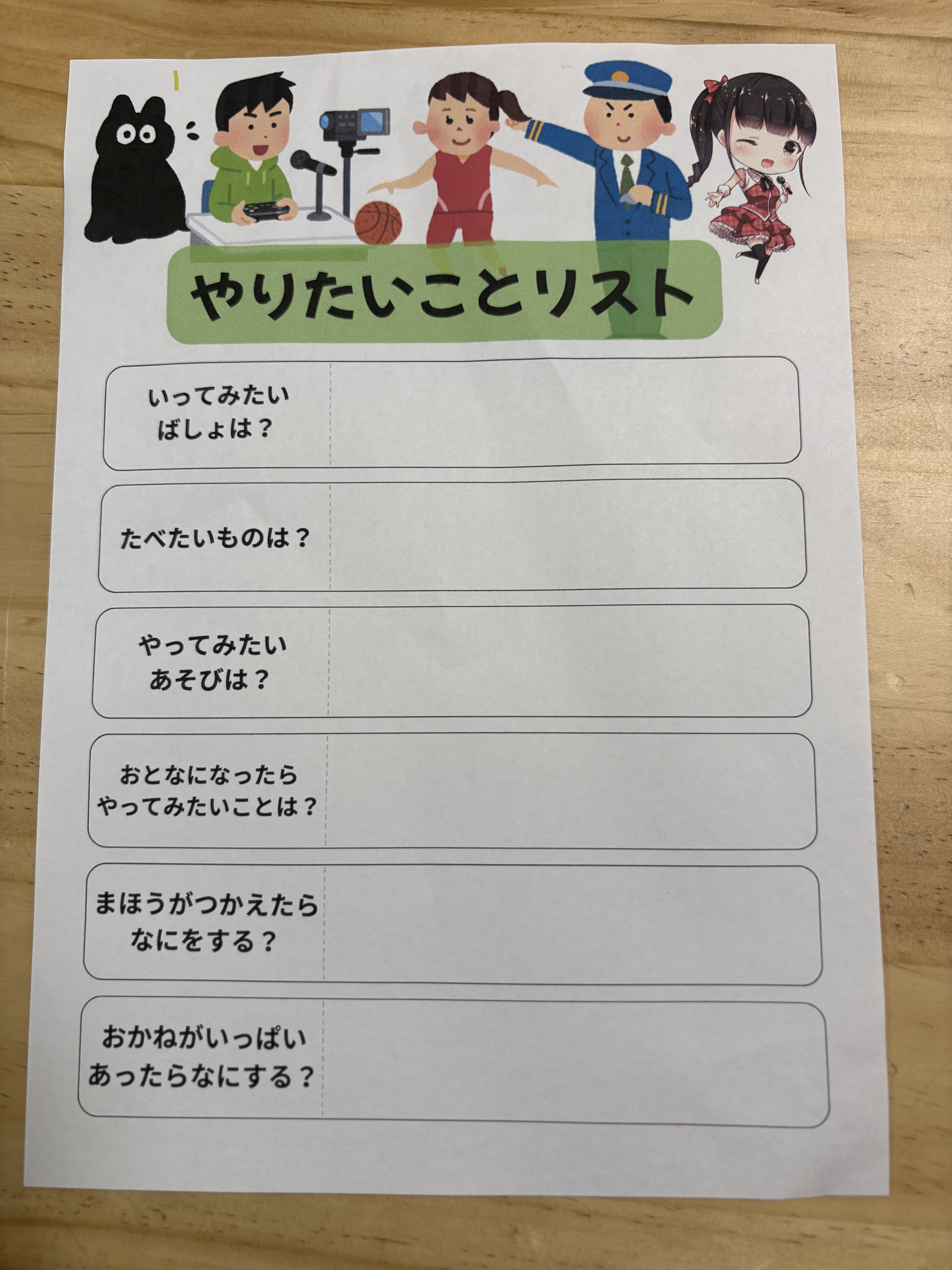 「やりたいことリスト」で未来を想像する力🌈✨